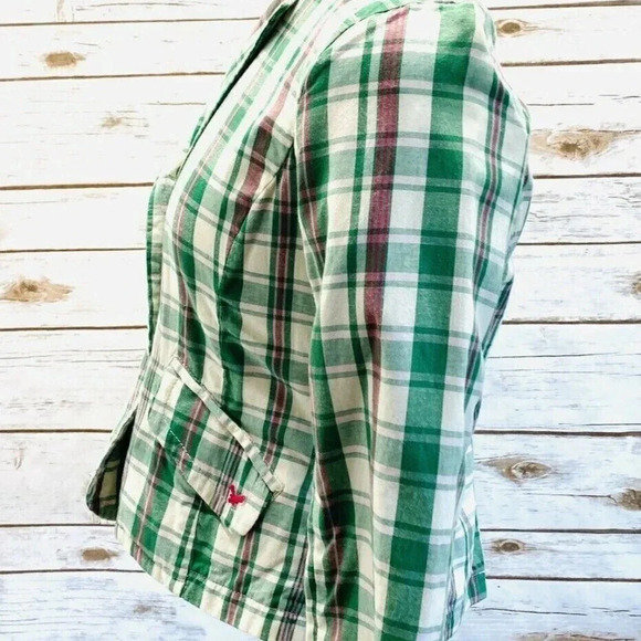 AMERICAN EAGLE Women Long Sleeve Button Down Plaid Collared Jacket Small Petite - Picture 9 of 11